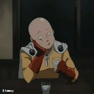 ⚜️ emoji Saitama  [ @VoidxNetwork ] Telegram sticker 20 of 33