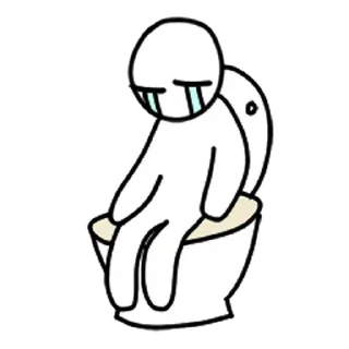 ⚪️ emoji sad blob | @phstickerpackganern Telegram sticker 9 of 40