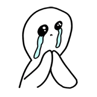 ⚪️ emoji sad blob | @phstickerpackganern Telegram sticker 18 of 40