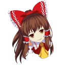 😏 emoji Hakurei Reimu Telegram sticker 10 of 38