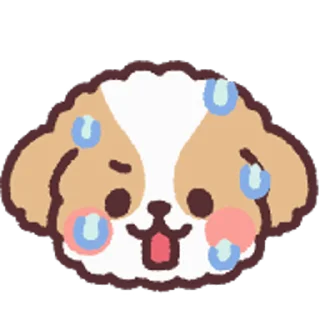 ⭐ emoji fluffy dog @stickieri Telegram sticker 10 of 40