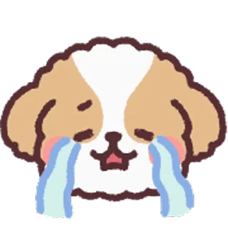 ⭐ emoji fluffy dog @stickieri Telegram sticker 6 of 40