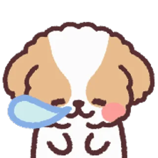 ⭐ emoji fluffy dog @stickieri Telegram sticker 15 of 40