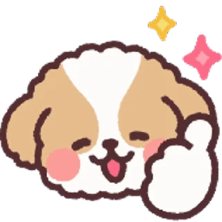 ⭐ emoji fluffy dog @stickieri Telegram sticker 7 of 40