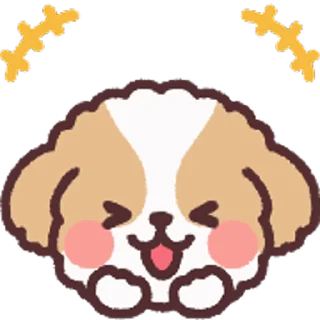 ⭐ emoji fluffy dog @stickieri Telegram sticker 12 of 40