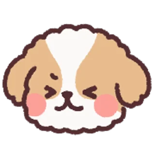 ⭐ emoji fluffy dog @stickieri Telegram sticker 5 of 40
