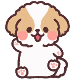 ⭐ emoji fluffy dog @stickieri Telegram sticker 13 of 40
