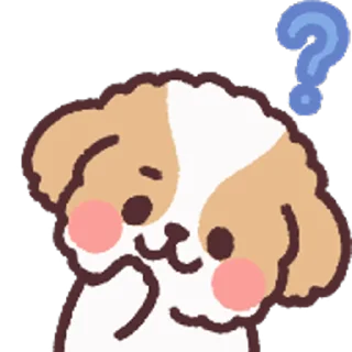 ⭐ emoji fluffy dog @stickieri Telegram sticker 16 of 40