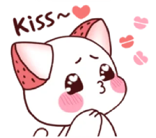 😘 emoji cute cat "berry" | @cutestickers4you Telegram sticker 24 of 24