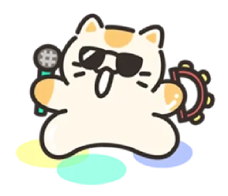 😎 emoji jelly cat cheese! | @cutestickers4you Telegram sticker 22 of 24