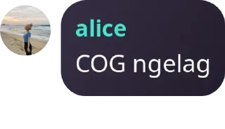 Sticker from alice ice cream