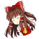 😴 emoji Hakurei Reimu Telegram sticker 15 of 38