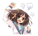 😤 emoji The Melancholy of Haruhi Suzumiya Telegram sticker 14 of 41