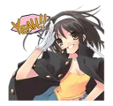 😀 emoji The Melancholy of Haruhi Suzumiya Telegram sticker 9 of 41
