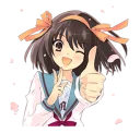 👍 emoji The Melancholy of Haruhi Suzumiya Telegram sticker 5 of 41