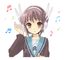 🎧 emoji The Melancholy of Haruhi Suzumiya Telegram sticker 15 of 41