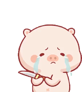😢 emoji piggymengmeng @stickieri Telegram sticker 23 of 117
