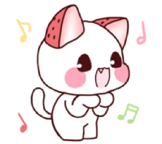🎶 emoji cute cat "berry" | @cutestickers4you Telegram sticker 8 of 24