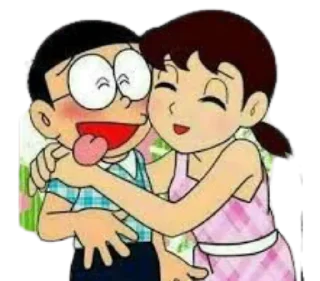 🥰 emoji Shizuka❤️Nobita Telegram sticker 6 of 43