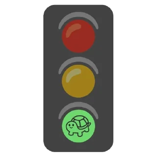 🚦 emoji Turtles 3 @u1f422 Telegram sticker 8 of 101