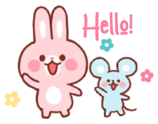 😃 emoji bear & bunny | @cutestickers4you Telegram sticker 18 of 35