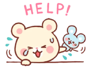 😅 emoji bear & bunny | @cutestickers4you Telegram sticker 13 of 35