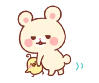 😏 emoji bear & bunny | @cutestickers4you Telegram sticker 17 of 35