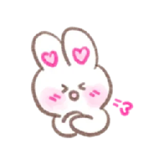 🥰 emoji Bunny in-love | @cutestickers4you Telegram sticker 6 of 32