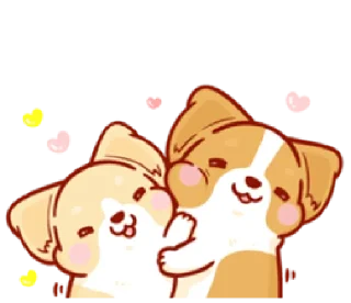 Sticker from corgi in-love | @cutestickers4you