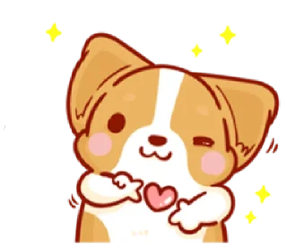Sticker from corgi in-love | @cutestickers4you