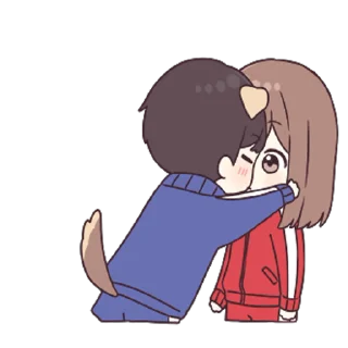💙 emoji Jersey Couple Animated [@KawaiiStickersHere] Telegram sticker 18 of 50