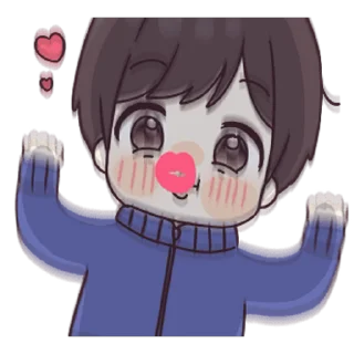 💙 emoji Jersey Couple Animated [@KawaiiStickersHere] Telegram sticker 24 of 50