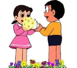 🌹 emoji Shizuka❤️Nobita Telegram sticker 22 of 43