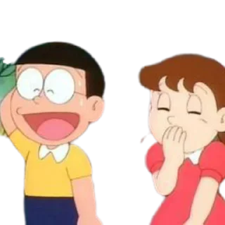 😊 emoji Shizuka❤️Nobita Telegram sticker 21 of 43