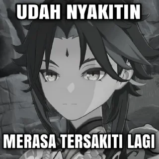 Sticker from Genshin meme