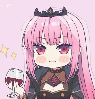 ⛓ emoji Mori Calliope🍷⛓ - @StickerAnimePack Telegram sticker 7 of 28