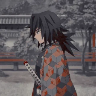 🙂 emoji tamioka giyu  | by : @jeslynnihbang Telegram sticker 9 of 14