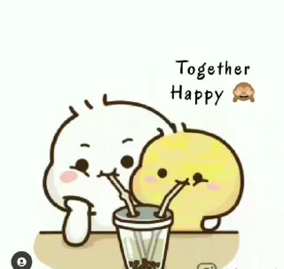 👩‍❤️‍👨 emoji Chiku duck 🌸🍃 @stickersbag Telegram sticker 24 of 120