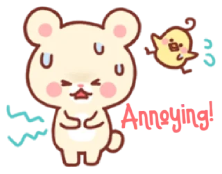 😖 emoji bear & bunny | @cutestickers4you Telegram sticker 20 of 35