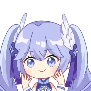 🤗 emoji 向晚1期装扮动态表情 @Rosmontis Telegram sticker 11 of 22