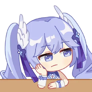 😐 emoji 向晚1期装扮动态表情 @Rosmontis Telegram sticker 12 of 22