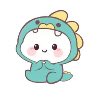 😳 emoji 🦖Mochi Dino // @LeninSticker Telegram sticker 5 of 24