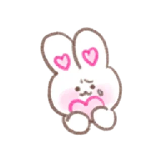 🥰 emoji Bunny in-love | @cutestickers4you Telegram sticker 5 of 32