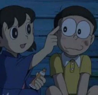 🤕 emoji @stickersbag 🌟 Nobita Shizuka 💖 Telegram sticker 18 of 41