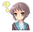 ❓ emoji The Melancholy of Haruhi Suzumiya Telegram sticker 7 of 41