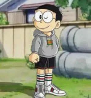 😉 emoji @stickersbag 🌟 Nobita 🍃🌸 Telegram sticker 11 of 50
