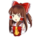 😟 emoji Hakurei Reimu Telegram sticker 19 of 38