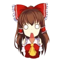 😱 emoji Hakurei Reimu Telegram sticker 17 of 38