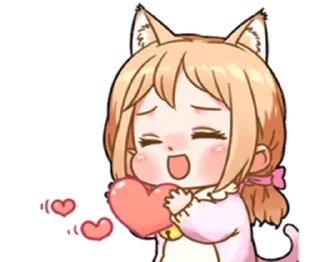🥰 emoji cat-like lover | @cutestickers4you Telegram sticker 8 of 29