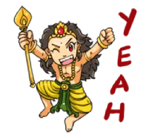 👍 emoji Kartikeya & Ganesha • @HinduStickers Telegram sticker 8 of 41
